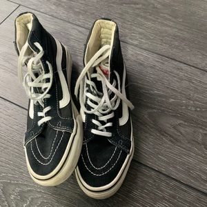 Original high top vans black and white
